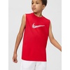 Nike Unisex Big Kids’ Multi Dri-FIT Sleeveless Top (Large Swoosh Logo) – Boys and Girls(University Red)