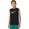 Nike Unisex Big Kids’ Multi Dri-FIT Sleeveless Top (Large Swoosh Logo) – Boys and Girls(Black)