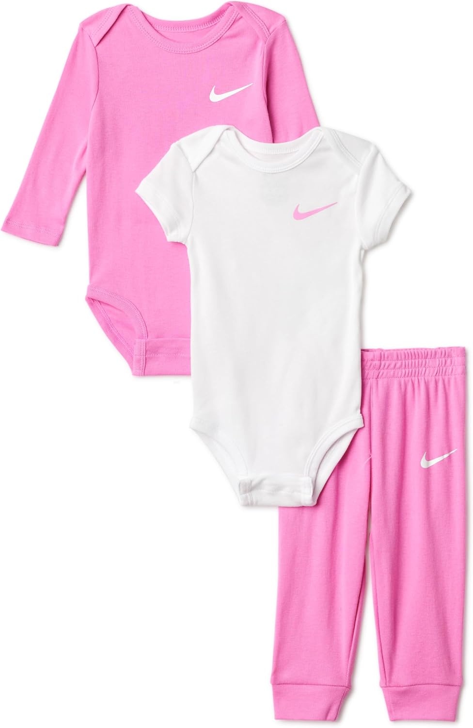 image:imageNike Baby Essentials Bodysuits and Pants 3Piece SetPlayful Pink