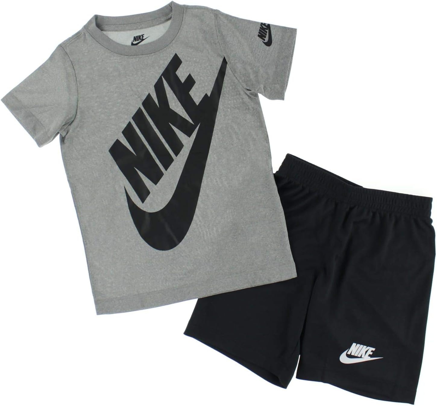 image:imageNike Boys DriFIT Sportswear TShirt and Mesh Shorts 2Piece Outfit SetBlack