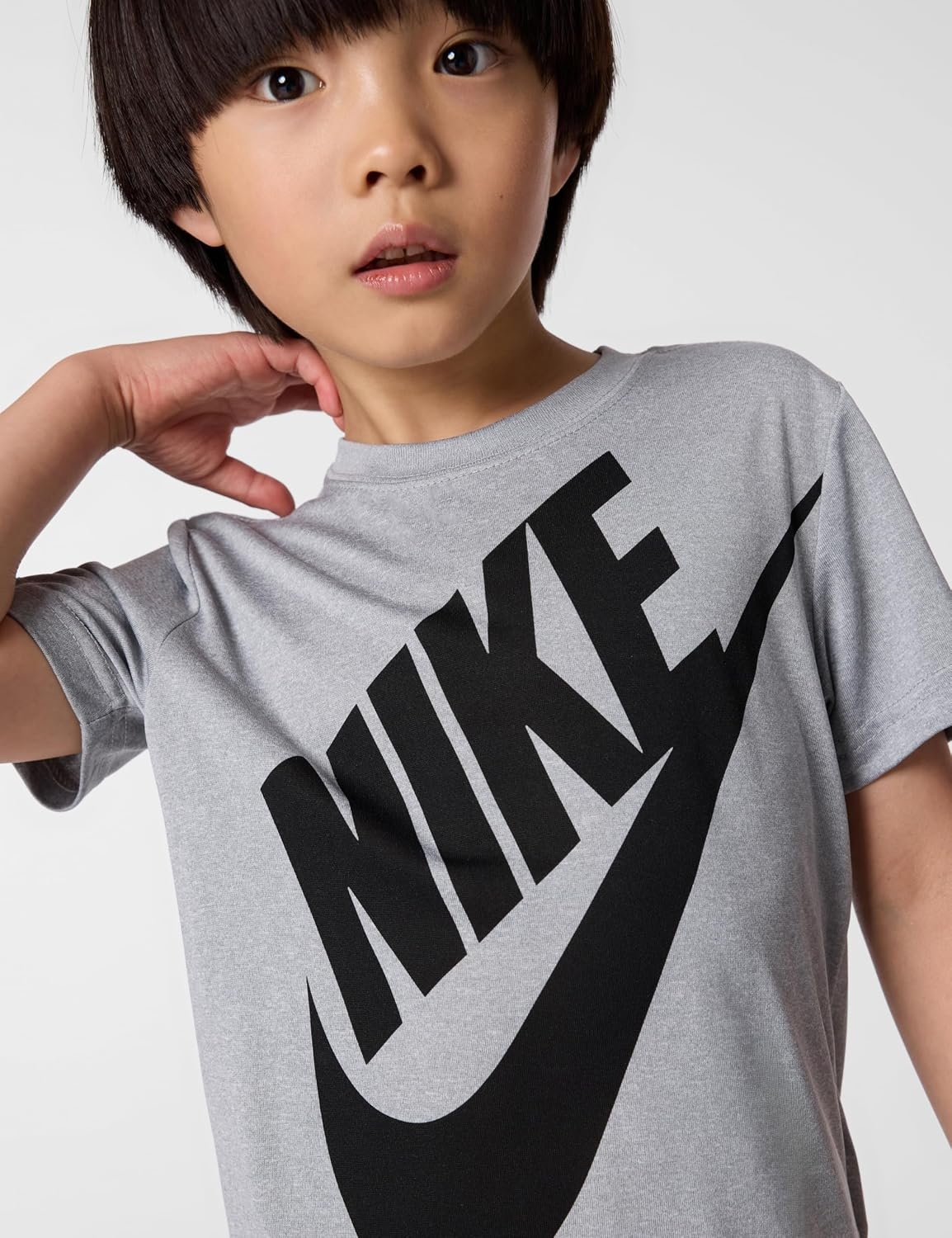 image:imageNike Boys DriFIT Sportswear TShirt and Mesh Shorts 2Piece Outfit SetBlack