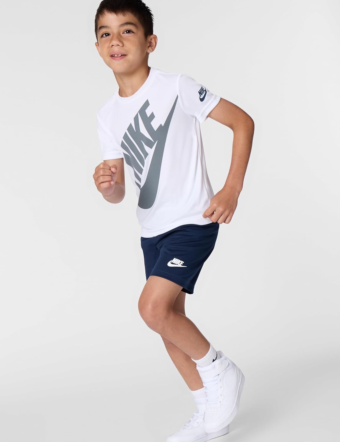 image:imageNike Boys DriFIT Sportswear TShirt and Mesh Shorts 2Piece Outfit SetMidnight Navy