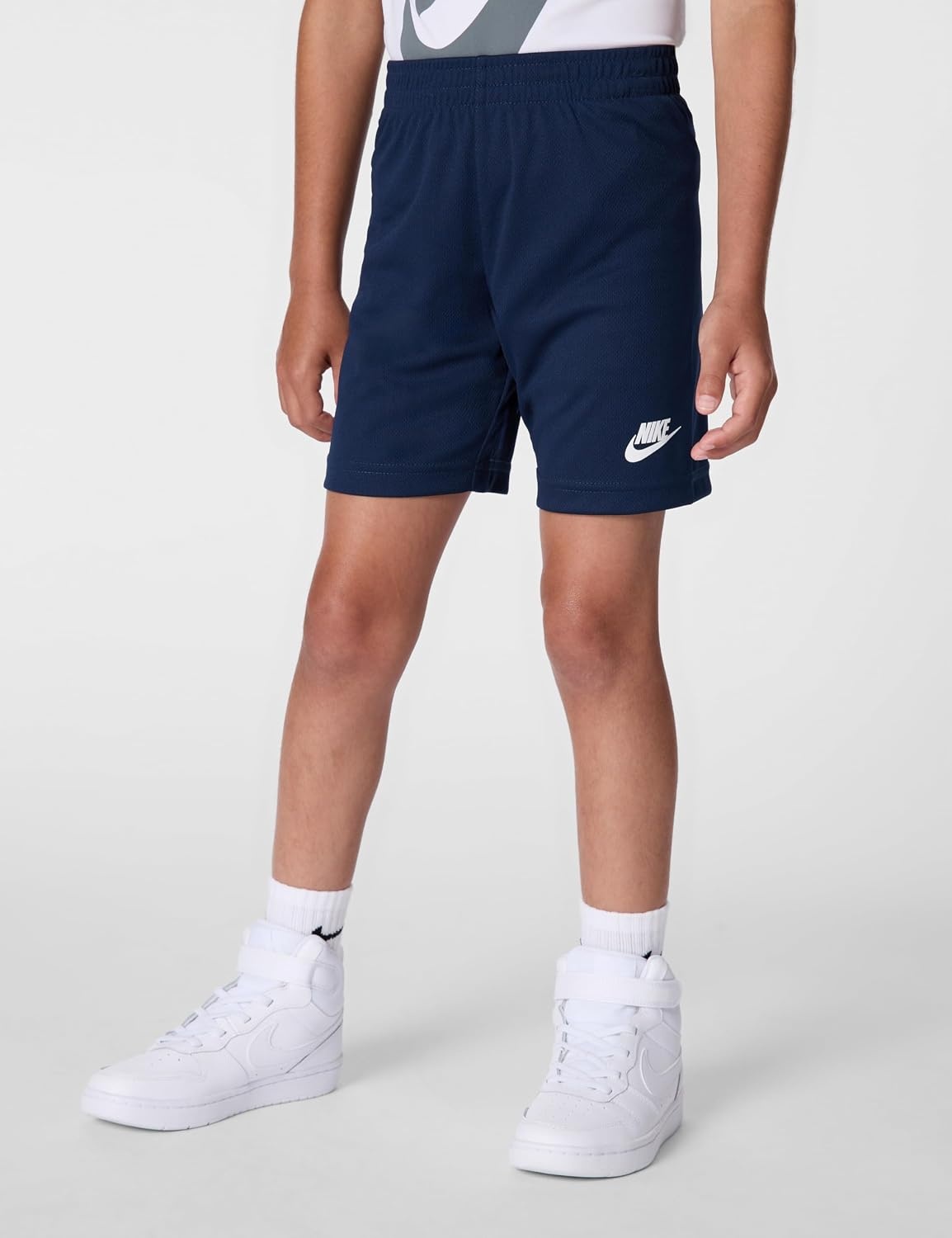image:imageNike Boys DriFIT Sportswear TShirt and Mesh Shorts 2Piece Outfit SetMidnight Navy