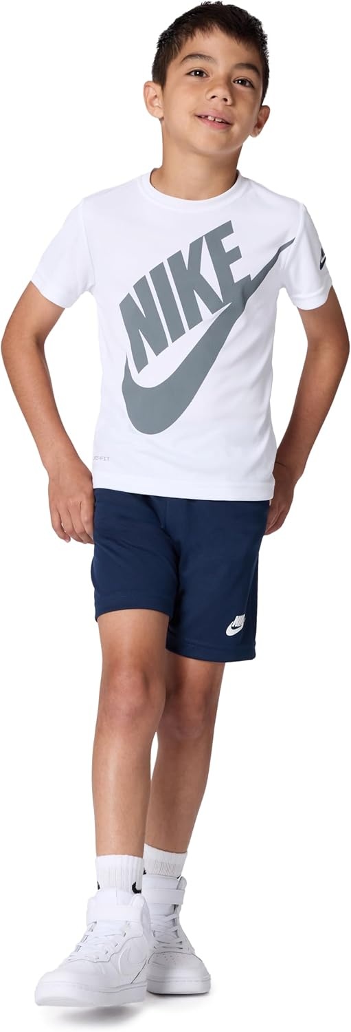 image:imageNike Boys DriFIT Sportswear TShirt and Mesh Shorts 2Piece Outfit SetMidnight Navy