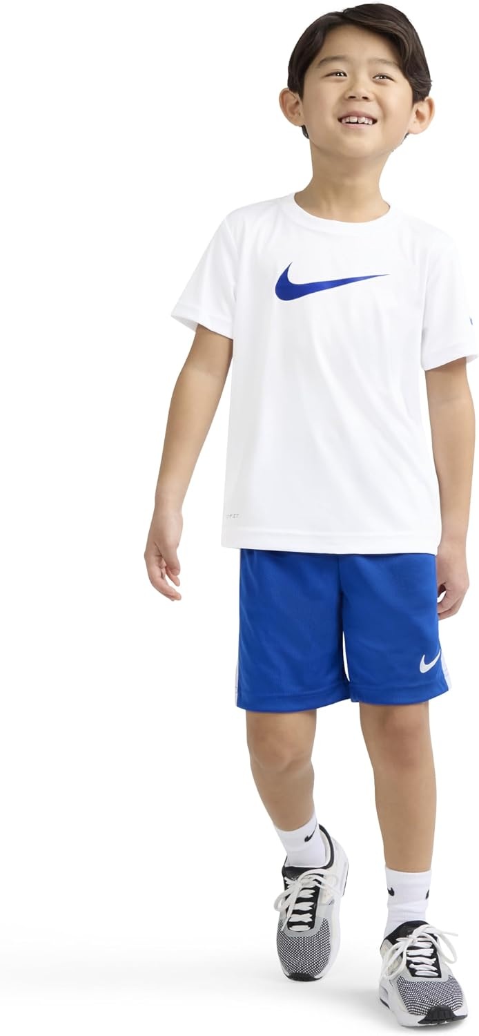 image:imageNike Boys DriFIT Swoosh Logo TShirt and Mesh Shorts 2Piece Outfit SetGame Royal