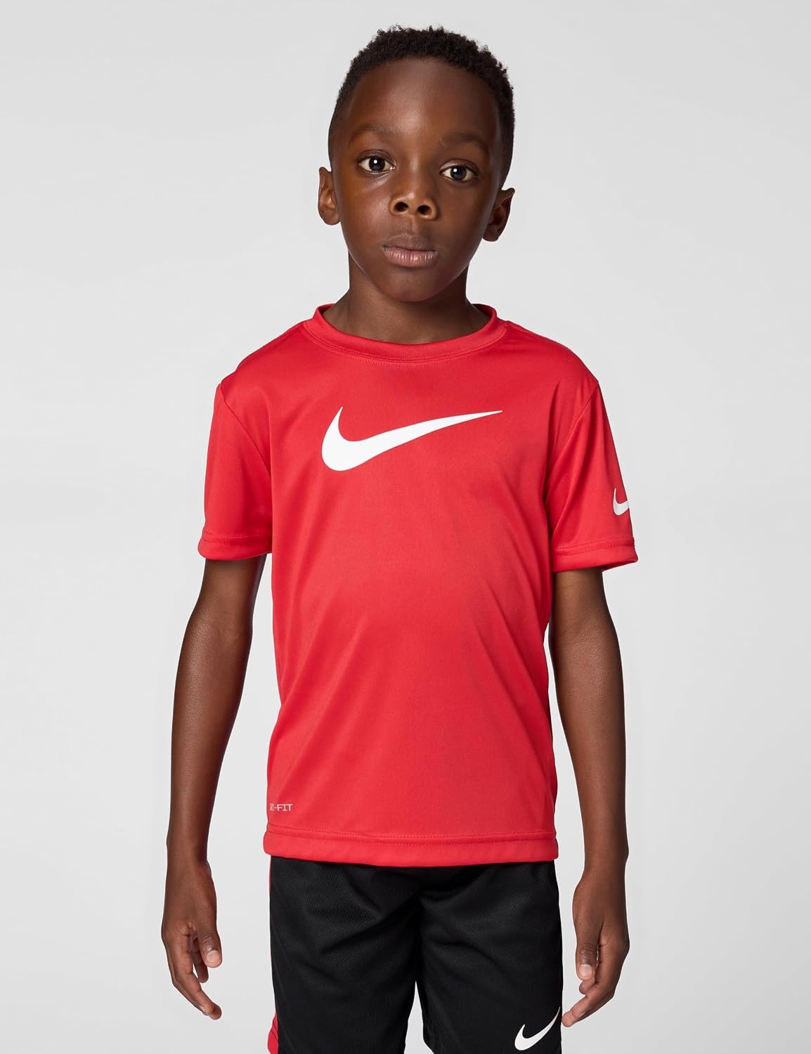 image:imageNike Boys DriFIT Swoosh Logo TShirt and Mesh Shorts 2Piece Outfit SetUniversity Red