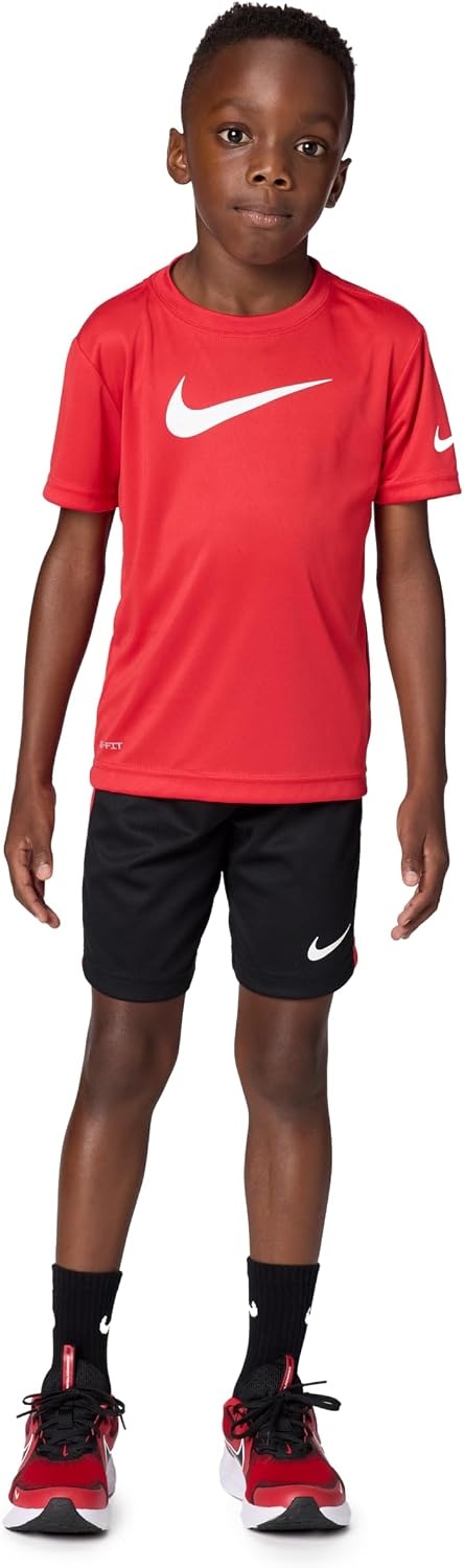 image:imageNike Boys DriFIT Swoosh Logo TShirt and Mesh Shorts 2Piece Outfit SetUniversity Red