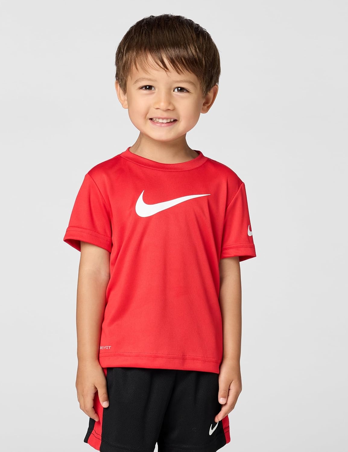 image:imageNike Boys DriFIT Swoosh Logo TShirt and Mesh Shorts 2Piece Outfit SetUniversity Red