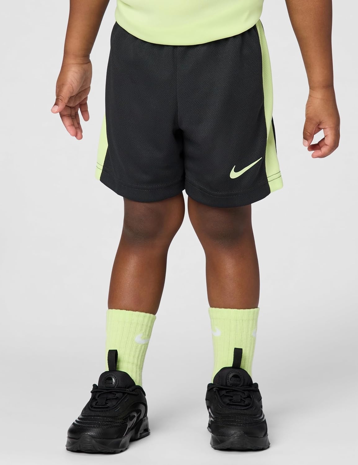 image:imageNike Boys DriFIT Swoosh Logo TShirt and Mesh Shorts 2Piece Outfit SetVoltDark Grey Heather