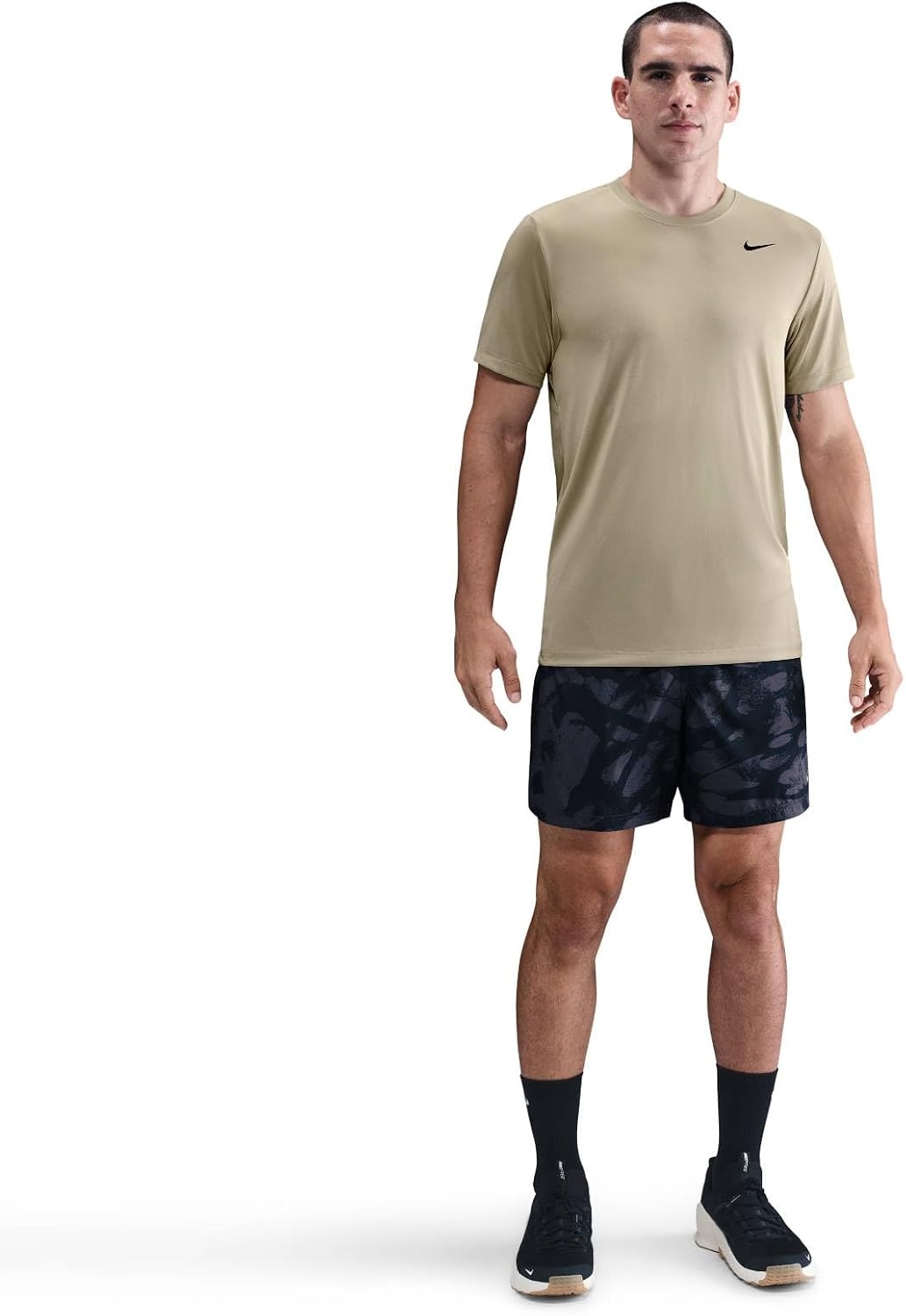 image:imageNike Mens DriFIT Legend Fitness TShirtDesert KhakiBlack