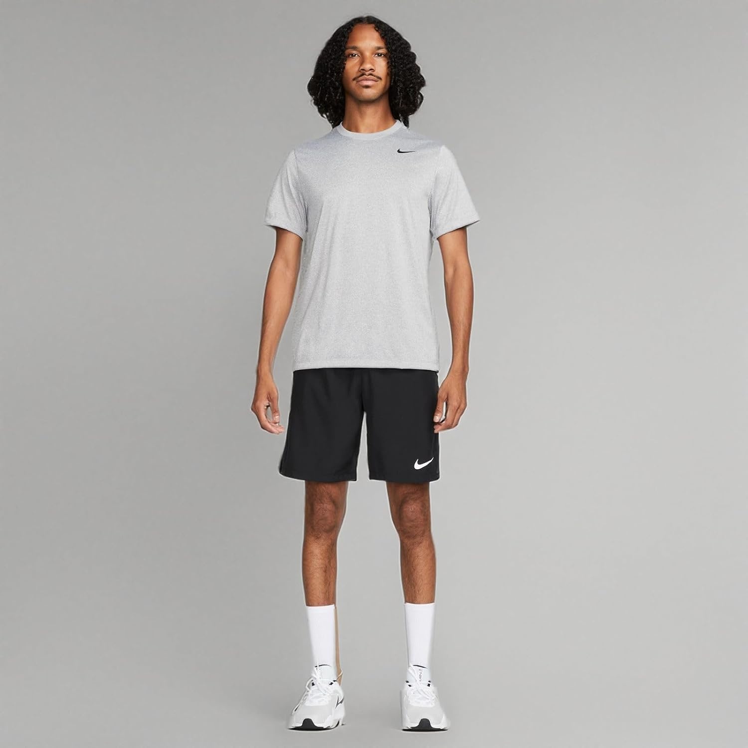 image:imageNike Mens DriFIT Legend Fitness TShirtTumbled GreyFlt SilverHeatherBlack