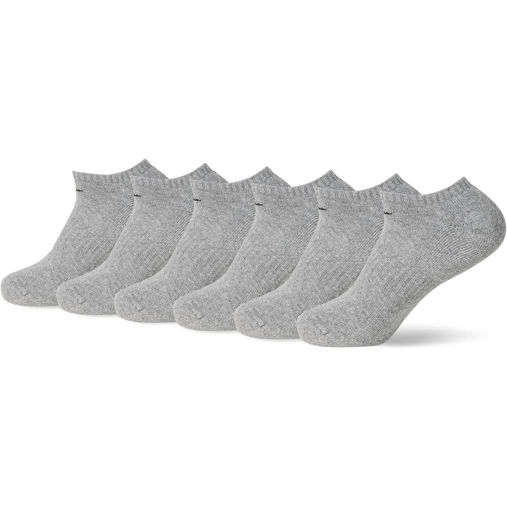 image:imageNike Adult Everyday Cushioned Training NoShow Socks 6Packs Mens WomensCarbon HeatherBlack