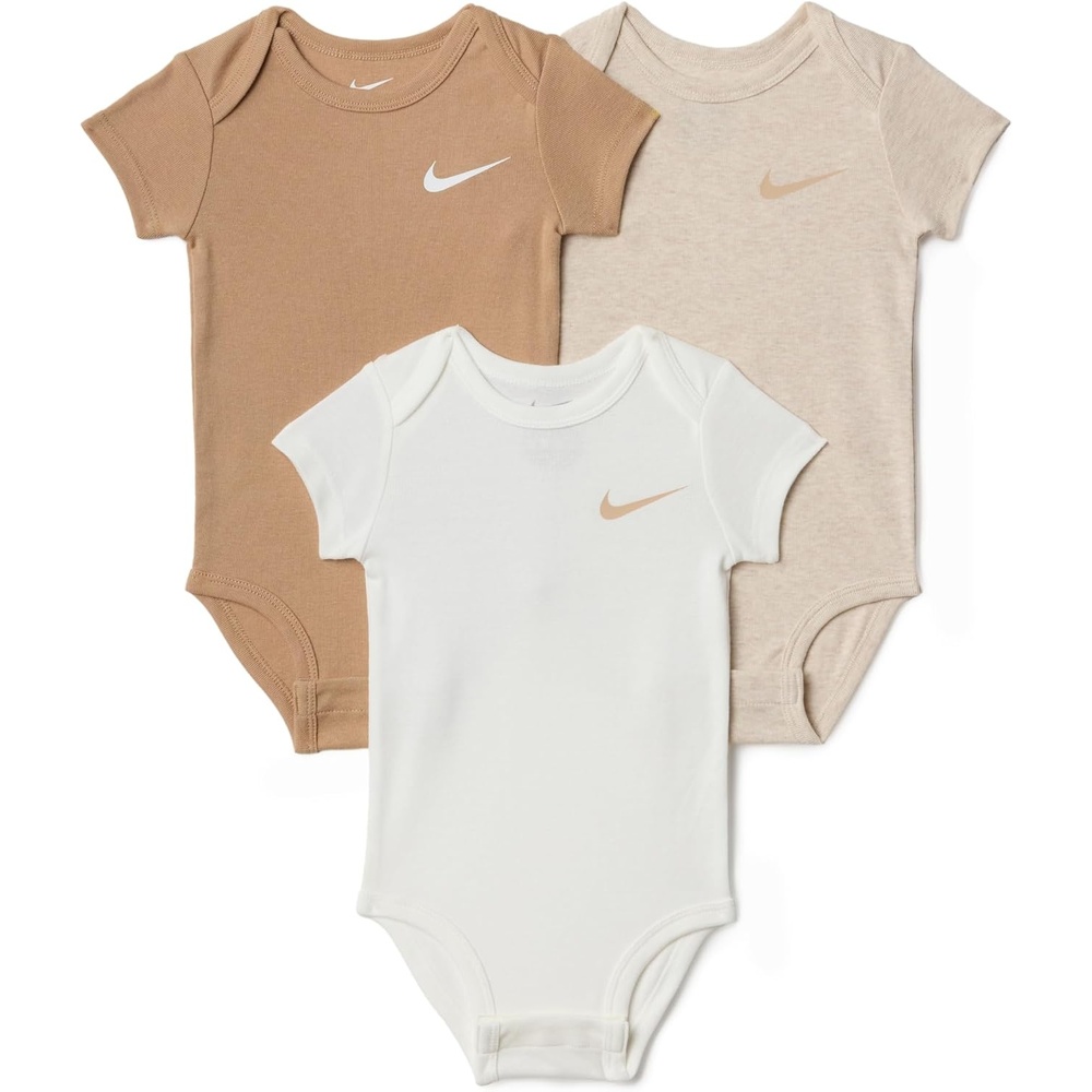 image:imageNike Baby Essentials 3Pack BodysuitsPale Ivory Heather
