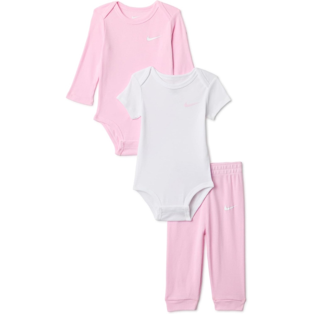 image:imageNike Baby Essentials Bodysuits and Pants 3Piece SetPink Foam