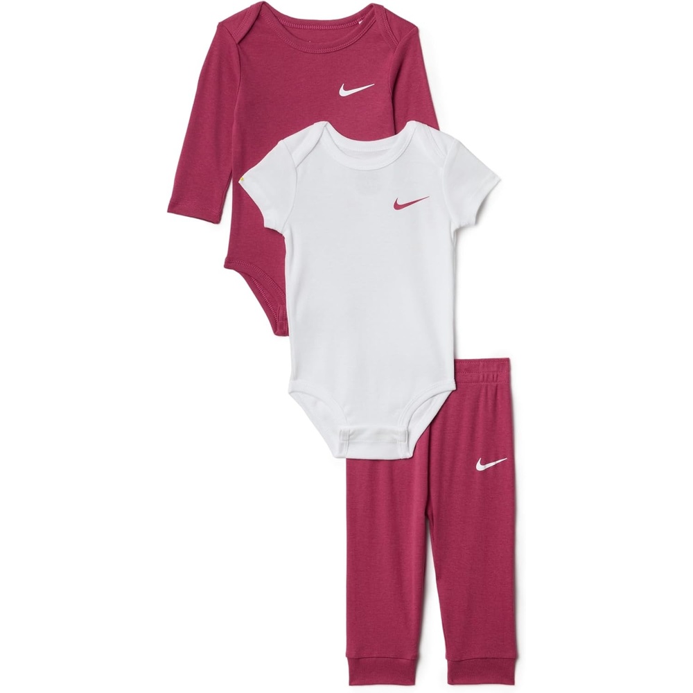 image:imageNike Baby Essentials Bodysuits and Pants 3Piece SetSweet Beet