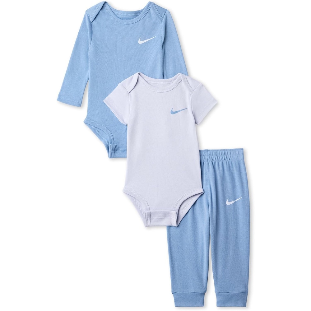 image:imageNike Baby Essentials Bodysuits and Pants 3Piece SetWork Blue