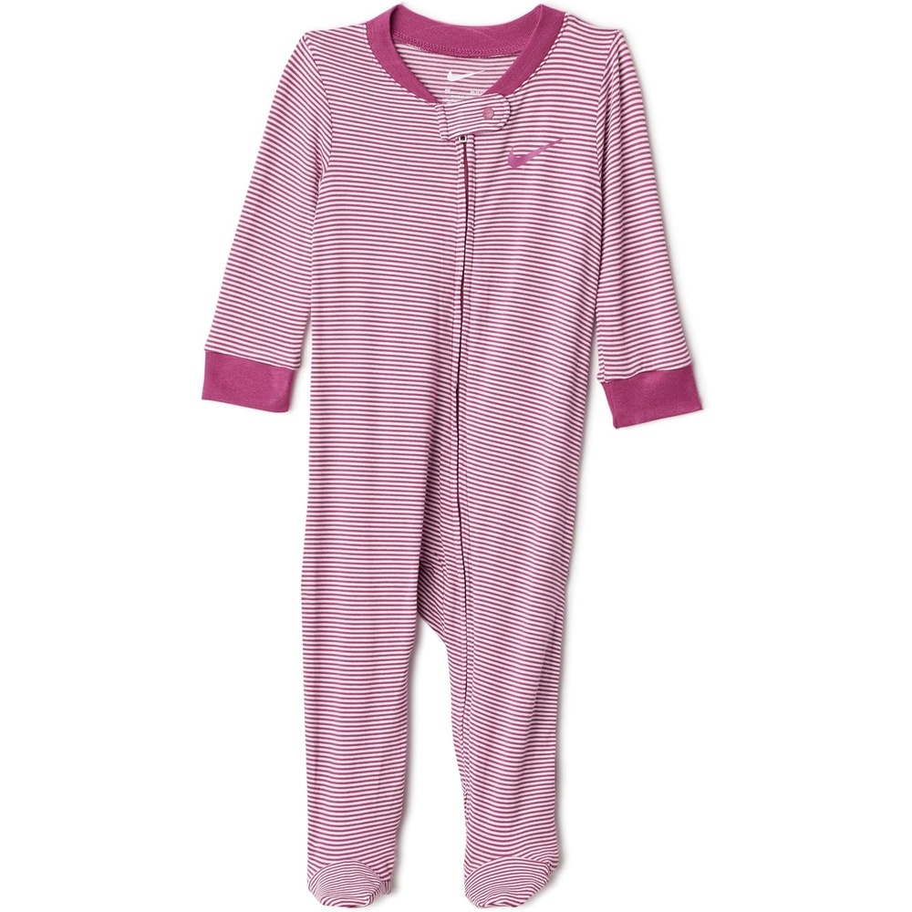 image:imageNike Baby Essentials Striped Footed CoverallSweet Beet Striped