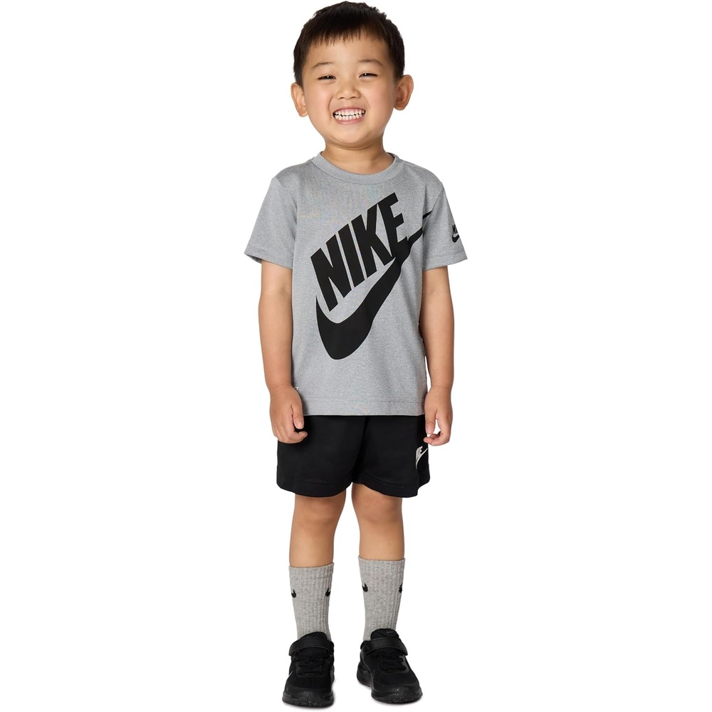 image:imageNike Boys DriFIT Sportswear TShirt and Mesh Shorts 2Piece Outfit SetBlack