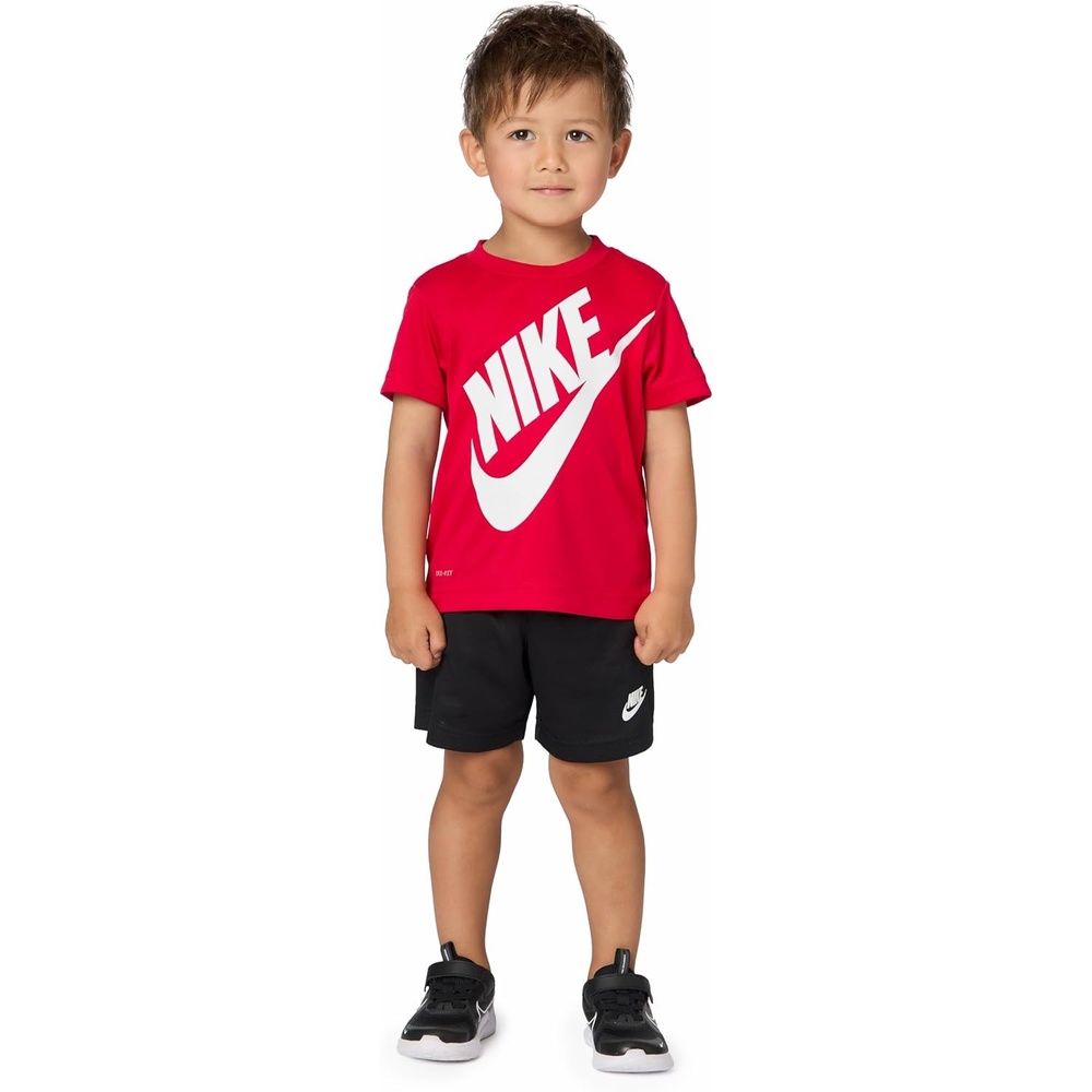 image:imageNike Boys DriFIT Sportswear TShirt and Mesh Shorts 2Piece Outfit SetUniversity Red