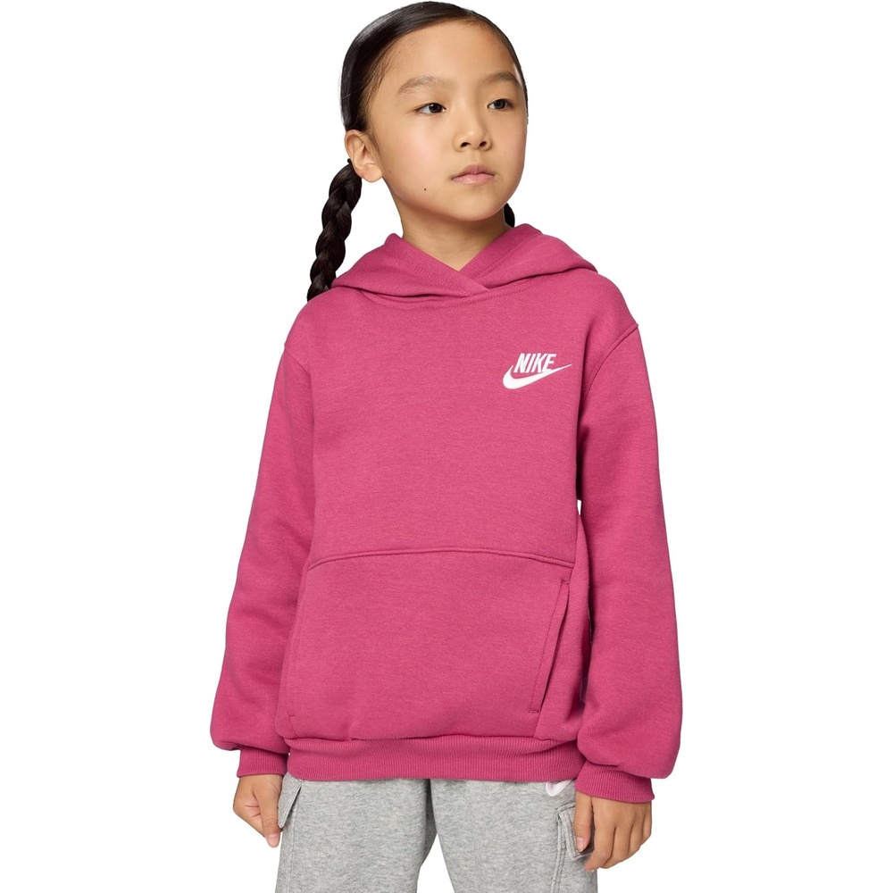 image:imageNike Kids Sportswear Club Fleece Pullover HoodieSweet BeetWhite