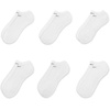 Nike Adult Everyday Cushioned Training No-Show Socks 6-Packs | Mens Womens(White/Black)