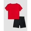 Nike Baby Dri-FIT Sportswear T-Shirt and Mesh Shorts 2-Piece Outfit Set(Black/University Red)