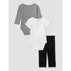 Nike Baby Essentials Bodysuits and Pants 3-Piece Set(Black)