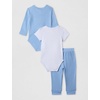 Nike Baby Essentials Bodysuits and Pants 3-Piece Set(Work Blue)