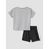 Nike Boys’ Dri-FIT Swoosh Logo T-Shirt and Mesh Shorts 2-Piece Outfit Set(Dark Grey Heather/Black)