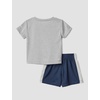 Nike Boys’ Dri-FIT Swoosh Logo T-Shirt and Mesh Shorts 2-Piece Outfit Set(Midnight Navy)