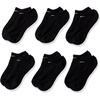 Nike Adult Everyday Cushioned Training No-Show Socks 6-Packs | Mens Womens(Black/White)