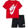 Nike Baby Dri-FIT Sportswear T-Shirt and Mesh Shorts 2-Piece Outfit Set(Black/University Red)