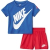 Nike Baby Dri-FIT Sportswear T-Shirt and Mesh Shorts 2-Piece Outfit Set(University Red/Game Royal)
