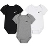 Nike Baby Essentials 3-Pack Bodysuits(Dark Grey Heather)