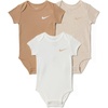 Nike Baby Essentials 3-Pack Bodysuits(Pale Ivory Heather)