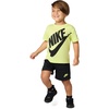 Nike Boys’ Dri-FIT Sportswear T-Shirt and Mesh Shorts 2-Piece Outfit Set(Light Lemon Twist)