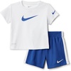 Nike Boys’ Dri-FIT Swoosh Logo T-Shirt and Mesh Shorts 2-Piece Outfit Set(Game Royal)