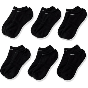 Nike Adult Everyday Cushioned Training No-Show Socks 6-Packs | Mens Womens(Black/White)