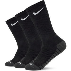 Nike Adult Everyday Max Cushioned Training Crew Socks 3-Packs | Mens Womens(Black/Anthracite/White)