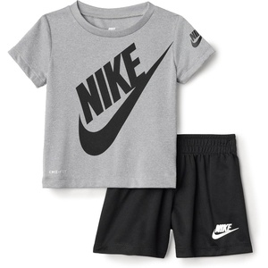 Nike Baby Dri-FIT Sportswear T-Shirt and Mesh Shorts 2-Piece Outfit Set(Black)