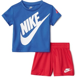 Nike Baby Dri-FIT Sportswear T-Shirt and Mesh Shorts 2-Piece Outfit Set(University Red/Game Royal)