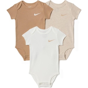 Nike Baby Essentials 3-Pack Bodysuits(Pale Ivory Heather)