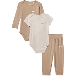 Nike Baby Essentials Bodysuits and Pants 3-Piece Set(Hemp)