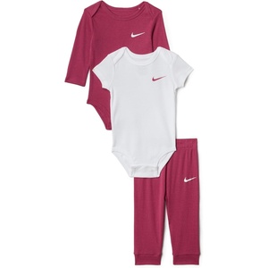 Nike Baby Essentials Bodysuits and Pants 3-Piece Set(Sweet Beet)