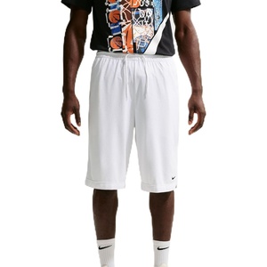 Nike Men’s DNA Academy 11″ Dri-fit Basketball Shorts(White/White/Black)
