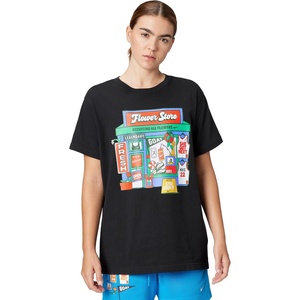 Nike Women’s Basketball Flower Shop Graphic Boyfriend T-Shirt(Black)