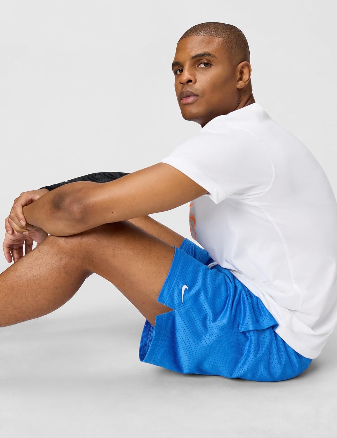 image:imageNike Mens DriFIT 5 Mesh Basketball ShortsLight Photo BlueWhite