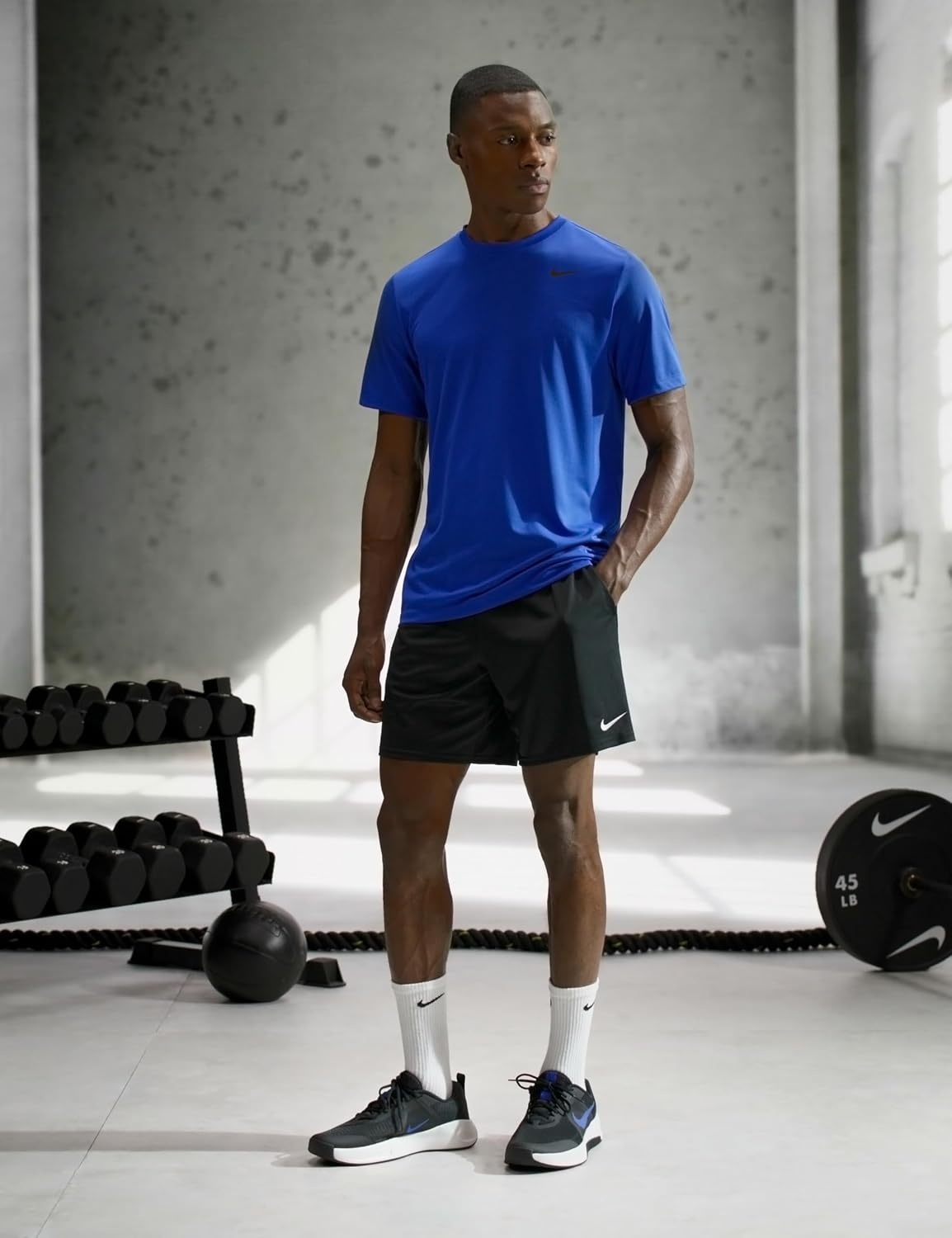 image:imageNike Mens DriFIT Flex 7 WorkoutTraining ShortBlackWhite