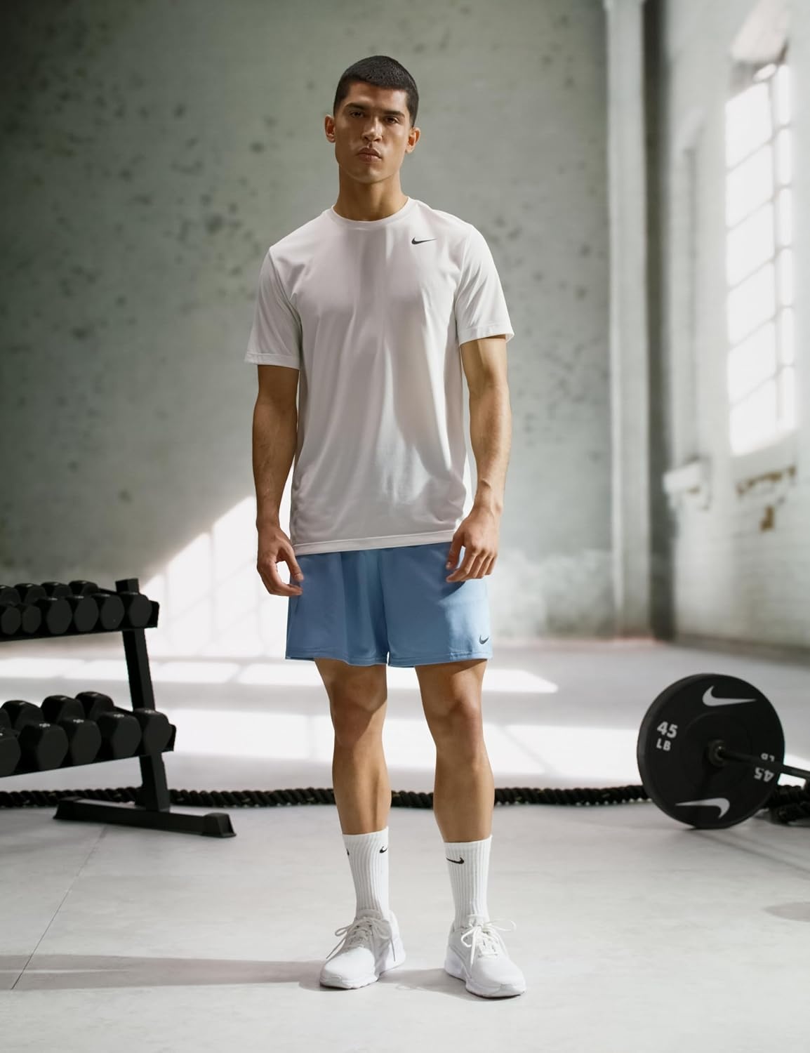 image:imageNike Mens DriFIT Flex 7 WorkoutTraining ShortWork BlueBlack