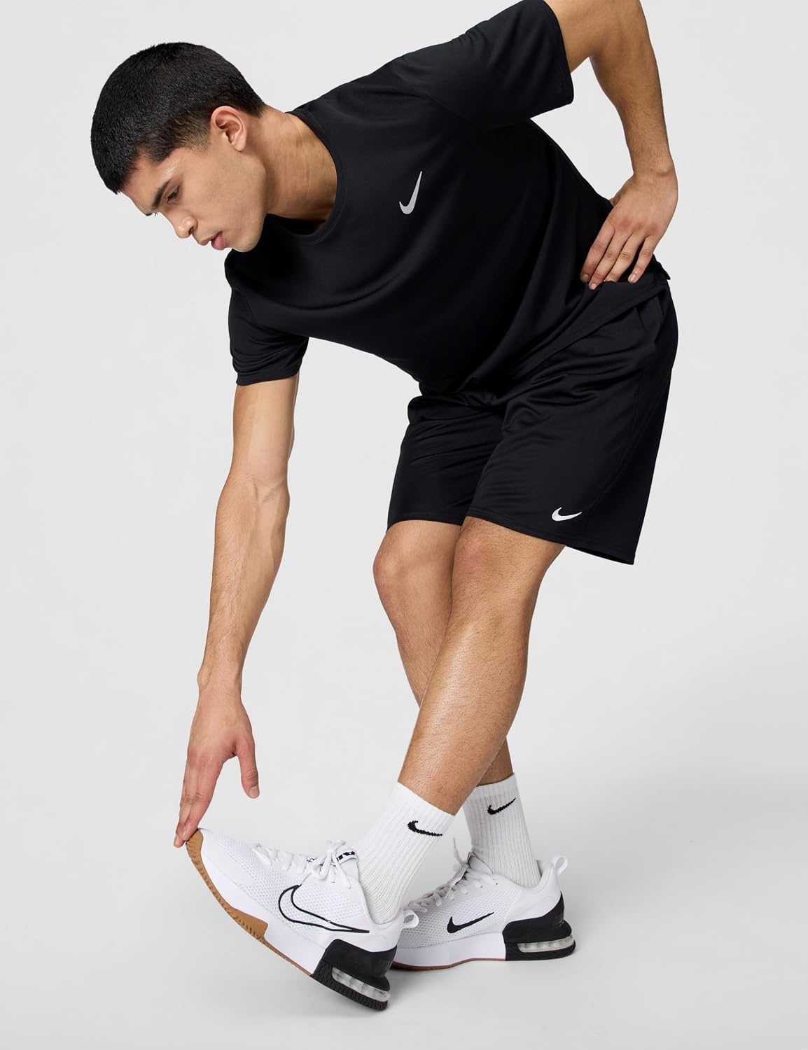 image:imageNike Mens DriFIT Flex 9 WorkoutTraining ShortsBlackWhite
